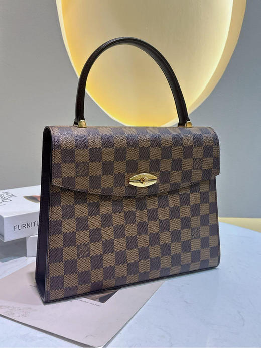 LV 中古 棕棋盘格 凯莉 手提包 商品图0