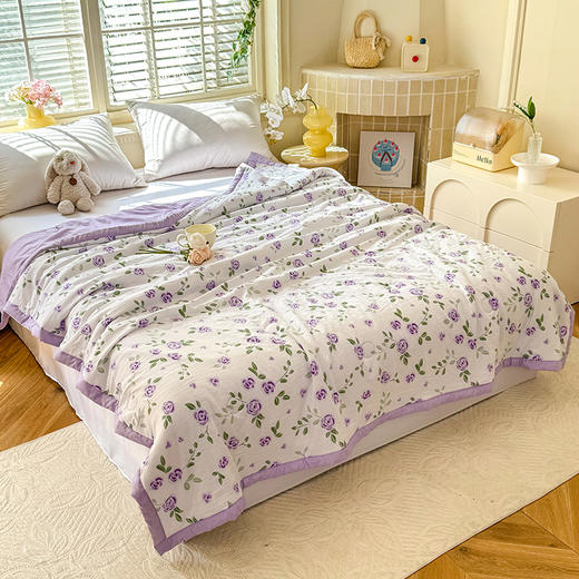 【YW】无忧购凉轻奢赫本印花夏凉被床盖枕套（截单后3-5天发货) 商品图10