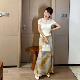 【预售7天】良木礼印花半裙（2577-1）