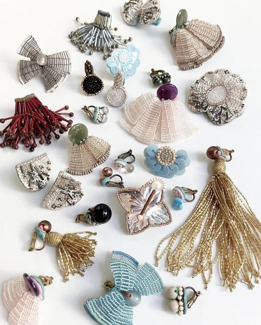 tamas 紫色复古耳钉/耳夹 商品图4