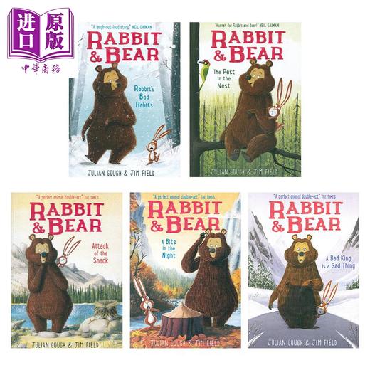 【中商原版】胖熊与瘦兔5册 Rabbit and Bear1-5 送音频 520~560L 兔子和熊英文原版 风趣幽默 桥梁故事 管理情绪 学会交往方法 商品图1