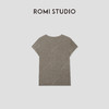 ROMI STUDIO“质感亚麻”100%亚麻复古做旧小飞袖短袖T恤RWCRSY3504 商品缩略图1