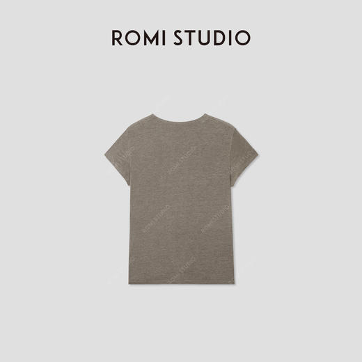 ROMI STUDIO“质感亚麻”100%亚麻复古做旧小飞袖短袖T恤RWCRSY3504 商品图1