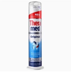 Theramed汉高施华蔻按压式牙膏成人德国进牙膏100ml*2支