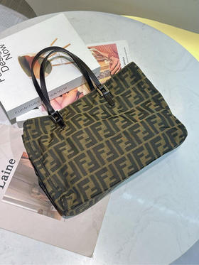fendi 老花 帆布 手提 托特包