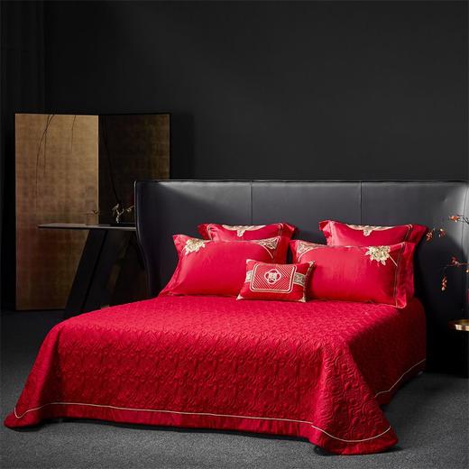 自然醒160支长绒棉臻棉系列婚庆款多件套大红色龙凤婚房全棉喜被子结婚四六十件套GDS 商品图10