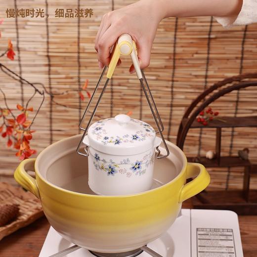 【春晖满庭双盖炖盅】陶瓷隔水炖盅带盖炖盅家用双盖炖罐蒸鸡蛋羹燕窝 商品图6