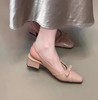 绝美温柔风蝴蝶结包头后绊带凉鞋女法式方头气质粗高跟单鞋 商品缩略图4