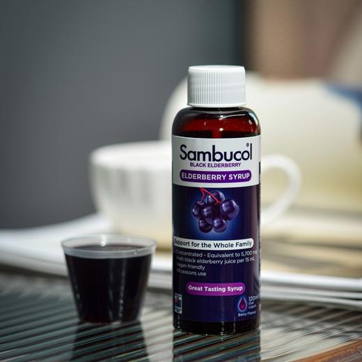 Sambucol善倍康 黑接骨木莓风味糖浆 清新酸甜 120ml/瓶 商品图7