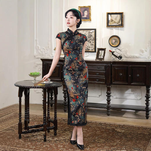 改良旗袍日常国风，修身民国风文艺XL2073 商品图0