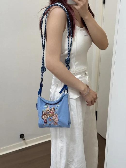 【LABUBU爆火拉布布包包合集】日系刺绣环保袋腰包、单肩斜挎包（送肩带） 商品图7