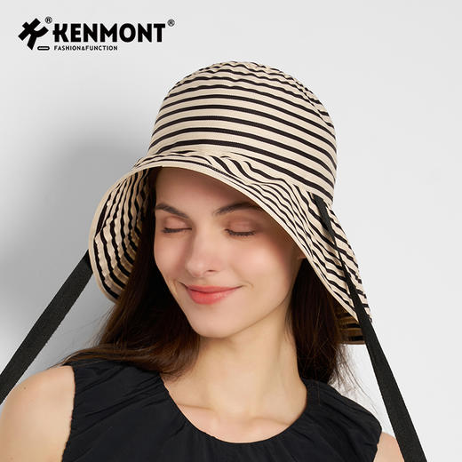 卡蒙户外大帽檐防晒帽新款海边防紫外线女遮阳渔夫帽大头围可折叠KM-6239 商品图3