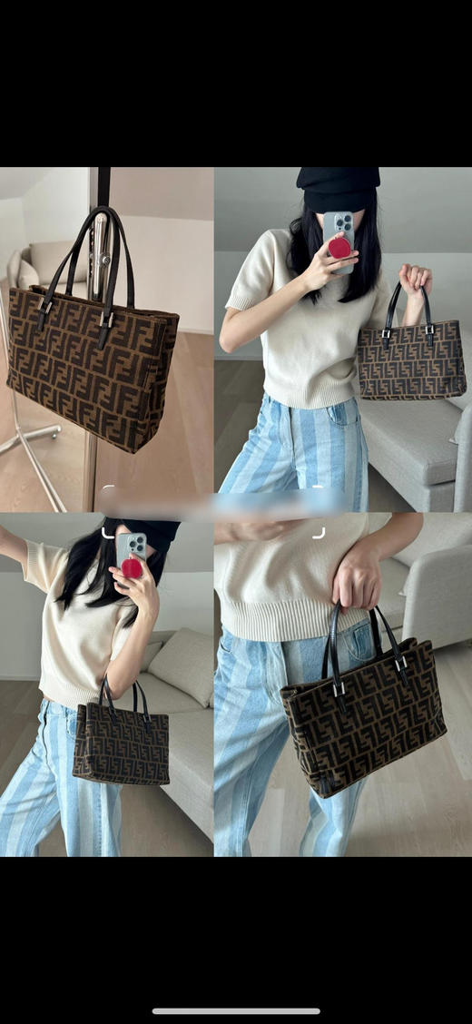 fendi 老花 帆布 手提 托特包 商品图4