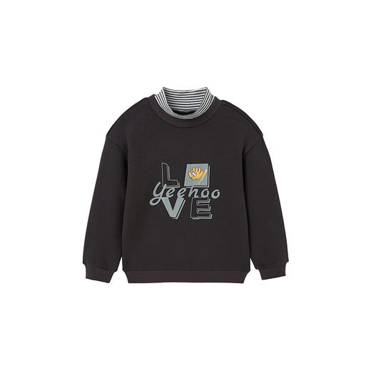 英氏儿童卫衣绒衫秋季休闲百搭套头衫连帽男童女童上衣新款 商品图4