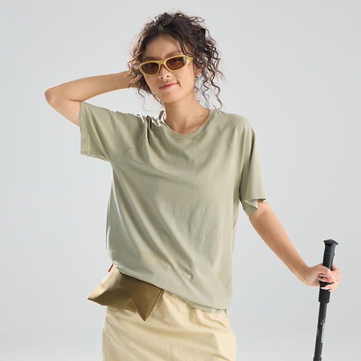 【特价！】LUCKY DEER/幸运鹿夏季情侣款提花宽松舒适T恤 商品图3