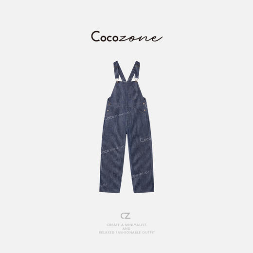 COCO ZONE 刘一一 “航海背带裤”100棉显瘦牛仔背带裤CD1A0671 商品图3