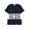 GCDS 男士字母徽标印花棉质圆领短袖T恤 深蓝色 B1XM2314JA3 77 商品缩略图0