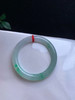 620253，55冰飘绿圆条手镯，条形好 ，整体都润润的，大半圈带绿底色 商品缩略图4