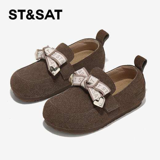 【童鞋】星期六经典百搭复古女童豆豆鞋SSD3191U1N 商品图4