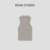 ROMI STUDIO 欧洲进口100%色纺亚麻坑条无袖修身背心 RWCRSG3176 商品缩略图1