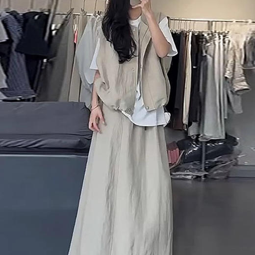 裁缝学苑AQ488韩系休闲工装马甲纸样半身裙套装裙子女装新款打版 商品图1