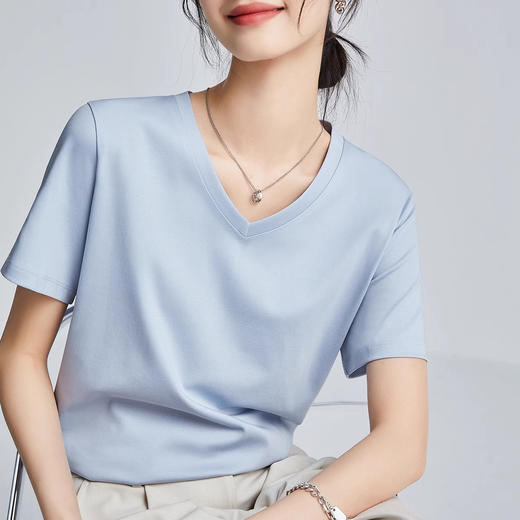 2折抢🔥品牌清仓季✨39.9💰【茧墨】女士凉感免烫桑蚕丝80支丝光棉T恤🌈 🧡线下专柜价：199元 ❎ 💚本团破价：39.9元  商品图3