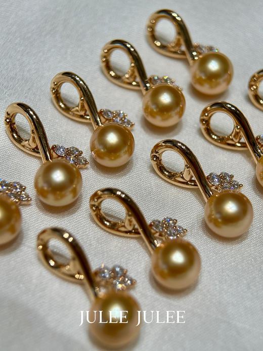 【618私藏专场】JULEEJULEE茱俪 8-8.5mm大溪地珍珠/金珠珍珠吊坠 商品图3