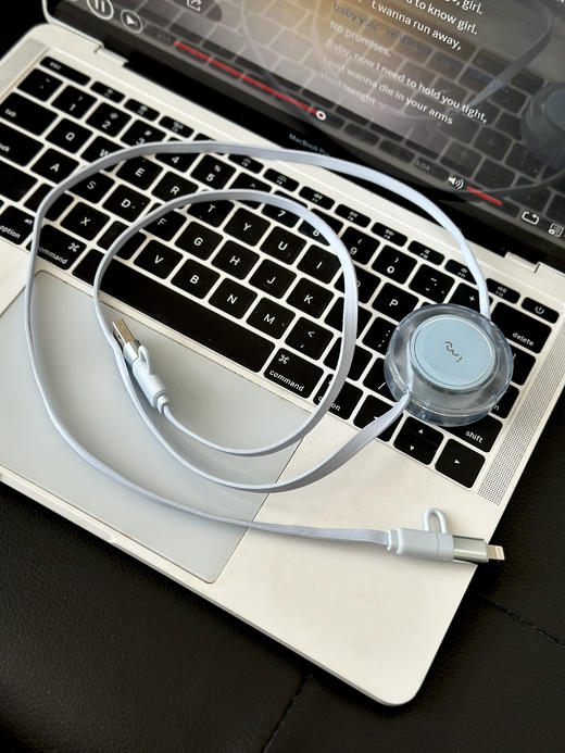 【幻响·‎小布丁PRO四合一快充数据线】快充全能王！⁡1米抽拉，‪四档伸缩，‪收纳仅掌心大👍支持100W秒充秒满！‌品牌直发！‪ 商品图7