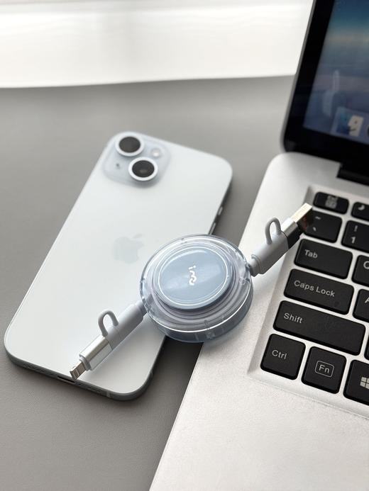 【幻响·‎小布丁PRO四合一快充数据线】快充全能王！⁡1米抽拉，‪四档伸缩，‪收纳仅掌心大👍支持100W秒充秒满！‌品牌直发！‪ 商品图6