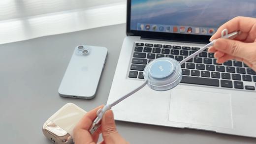 【幻响·‎小布丁PRO四合一快充数据线】快充全能王！⁡1米抽拉，‪四档伸缩，‪收纳仅掌心大👍支持100W秒充秒满！‌品牌直发！‪ 商品图2