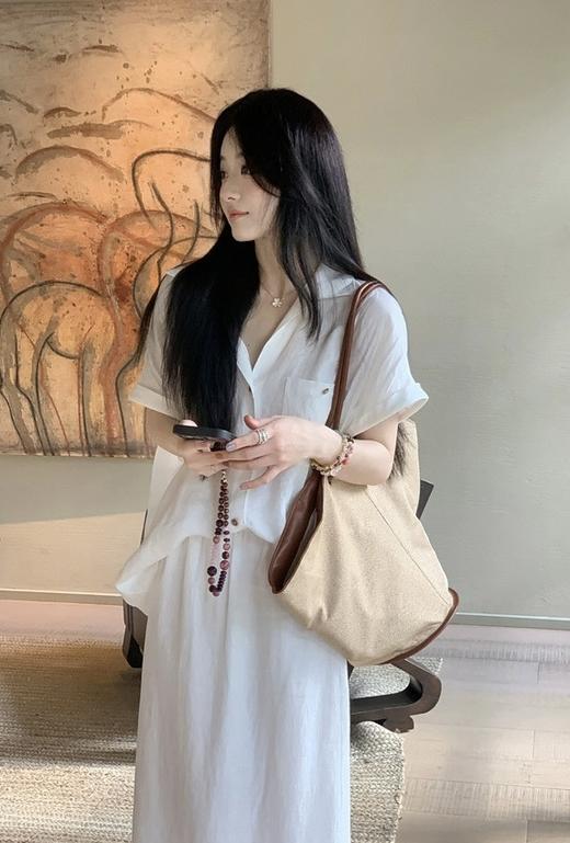 🚀速抢款🔥救命！这件车厘子红衬衫美到犯规！ 🇮🇹【cosAcosB轻薄微透松弛感翻领亚麻衬衫】 💃显白一绝+透气到会呼吸！ 商品图1