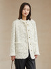 秋冬新款小香风粗花呢外套女圆领单排扣仿貂毛边设计感宽松夹棉上衣 商品缩略图0
