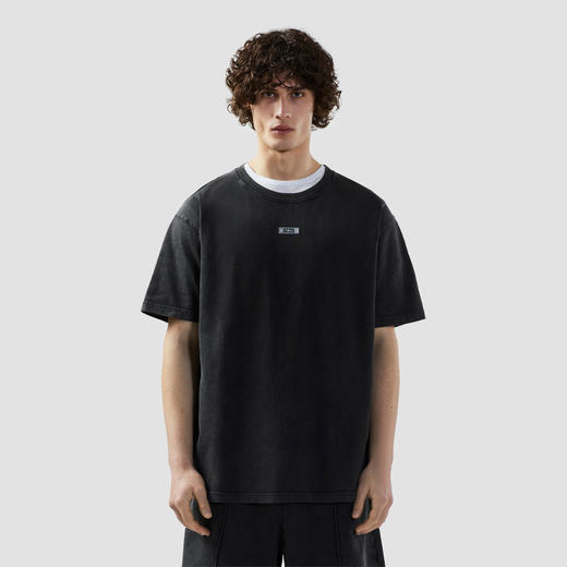 GCDS 男士字母徽标标签棉质圆领短袖T恤  深灰色 B1CM2320JH5 98 商品图1