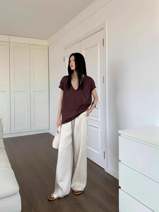 OURWE松弛轻奢亚麻长裤 商品图11