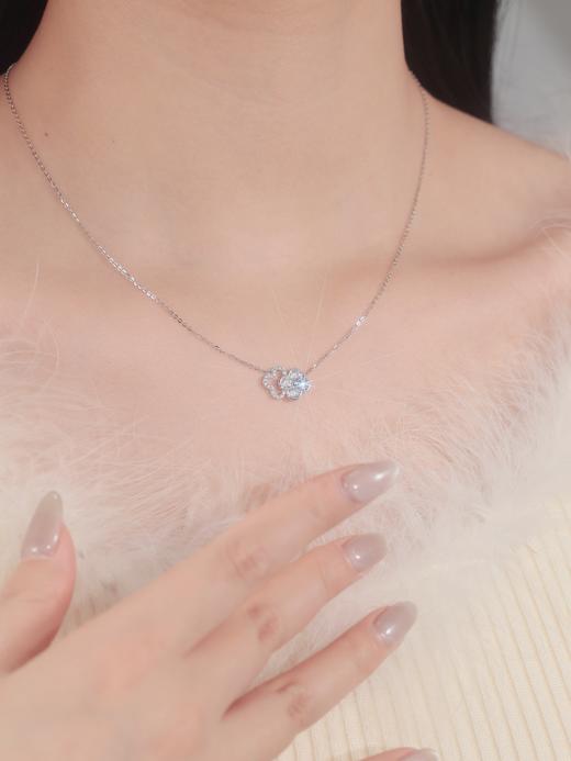 卡蒂罗/KADER 🍀双重好运Buff 光影幸运四叶草项链 浪漫交织满镶闪钻可调节锁骨链 轻奢时尚简约小众吊坠#好运 商品图5