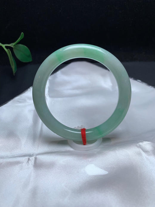 620263，53.5飘绿细圆条，底子细腻，清新干净，带绿底 商品图0