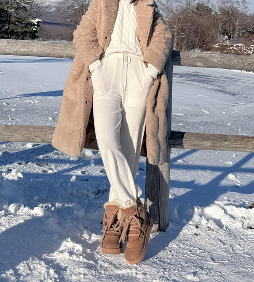 westory2023秋冬新款雪地靴女羊皮毛一体防滑厚底加厚保暖雪地靴W23DS83831 商品图6