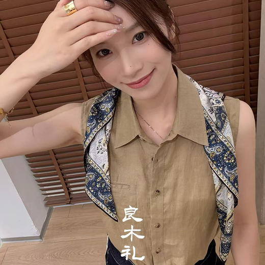 【现货】良木礼亚麻翻领衬衫（84866） 商品图5