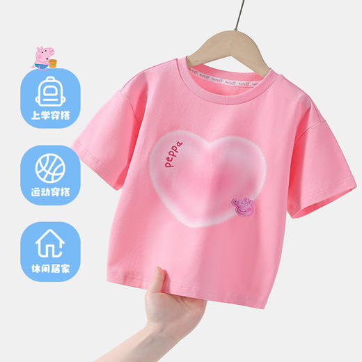 【100-130】【小猪佩奇】儿童夏款可爱短袖T恤 商品图4