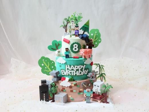 男孩款 我的世界主题 三层聚会蛋糕 商品图0