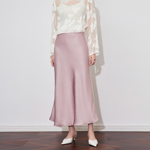 「高货wl」全新升级【铂金会员247/天猫329/差价82】(12806)洛诗琳压花肌理醋酸缎高级感时尚气质新中式半身裙 商品图1