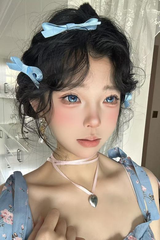 【半年抛大直径】Recolook-慧谷川子 蓝-14.5mm【半年抛 0-800度 无525/575】 商品图1