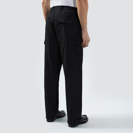 GCDS 男士字母徽标标签混纺棉质休闲裤 黑色 B1CM2906TM2 99 商品图2