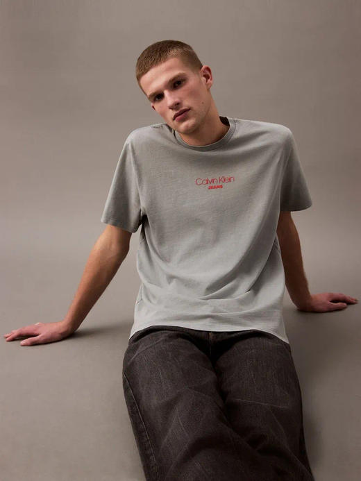 西K 丝光双面面料 压胶logo 圆领短袖T恤 TX546 商品图2