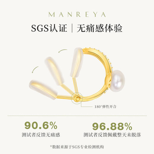 【SGS认证无痛感超越普通耳夹】Manreya玛芮雅「南法假日」5DAY珍珠耳夹套装新款小众法式浪漫 商品图1