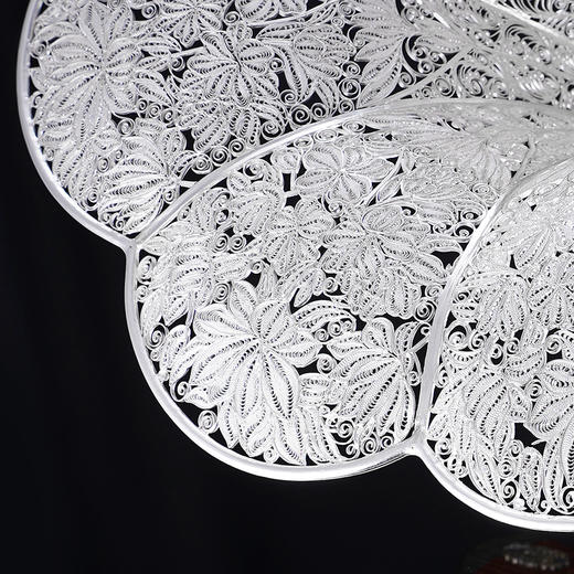 子佩集S999银手工银花丝【白玉海棠之音留声机】摆件大师工坊原创设计【BYHTHSP】2506 商品图7