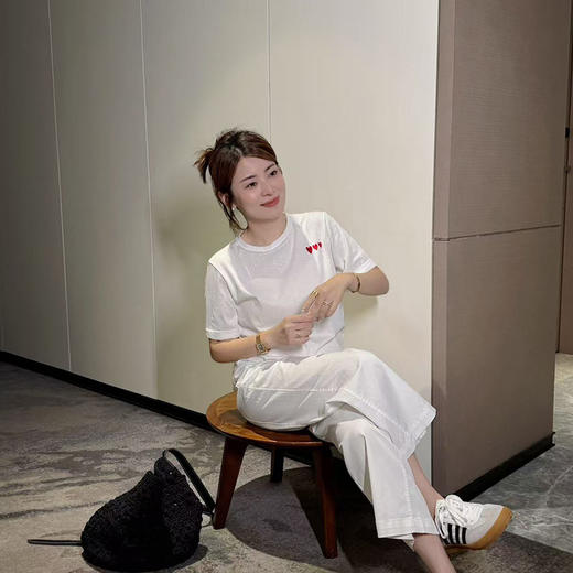 【预售7天】良木礼圆领爱心白T（4110精0972） 商品图2