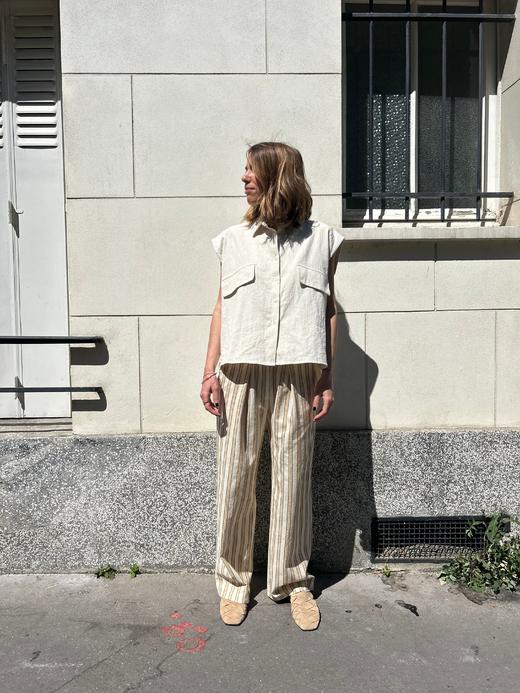 Ginette Garde GABRIEL阔腿裤-黄条纹 商品图3