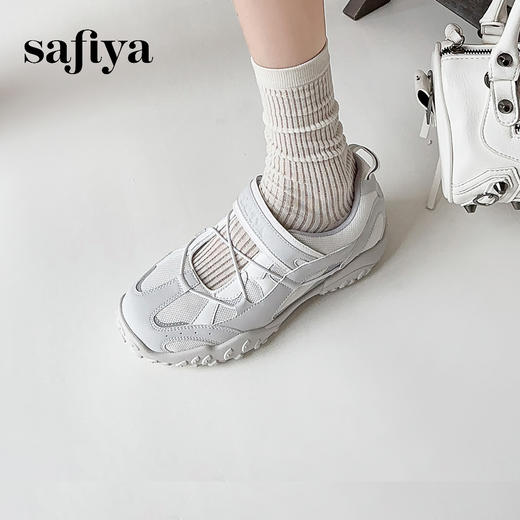 预售7天|Safiya/索菲娅2025芭蕾风魔术贴透气网面百搭机能德训休闲鞋SFD3111417 商品图2
