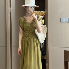 【不换不退】良木礼褶皱连衣裙（6109）